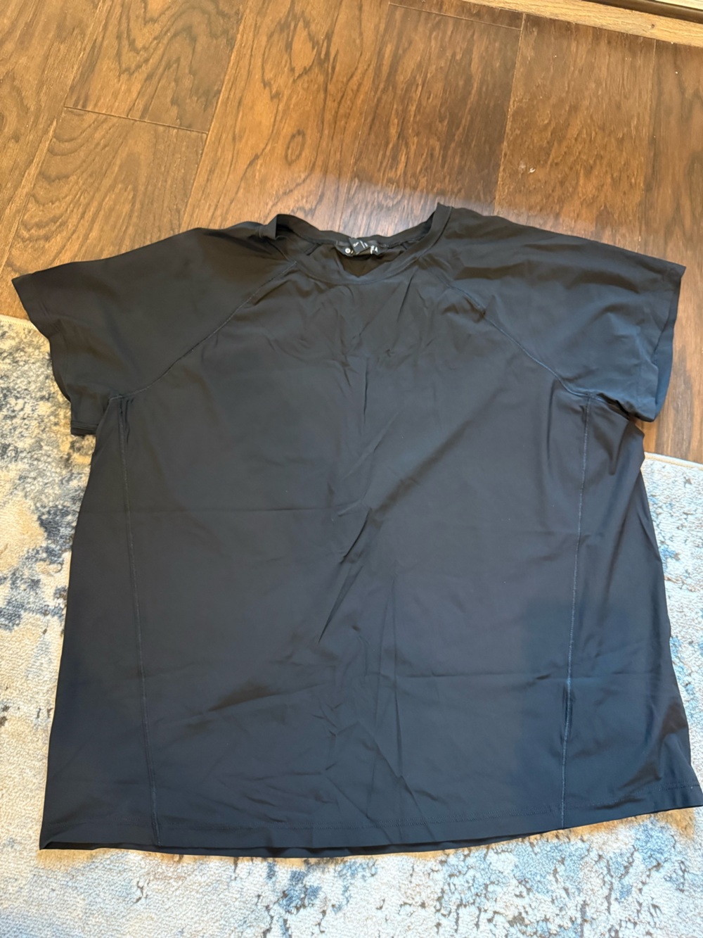 Athleta Black Lightweight Short-Sleeve Top